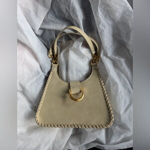 Antik Kraft Tan Shoulder Bag with Gold Accents